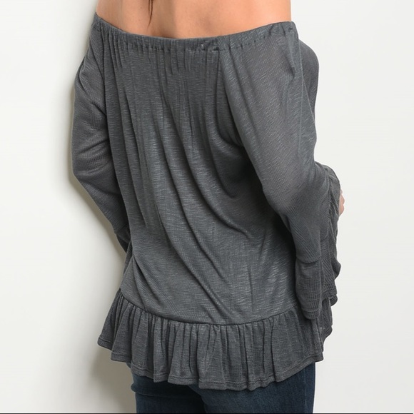 Off the Shoulder Bell Sleeve Top - Picture 6 of 6